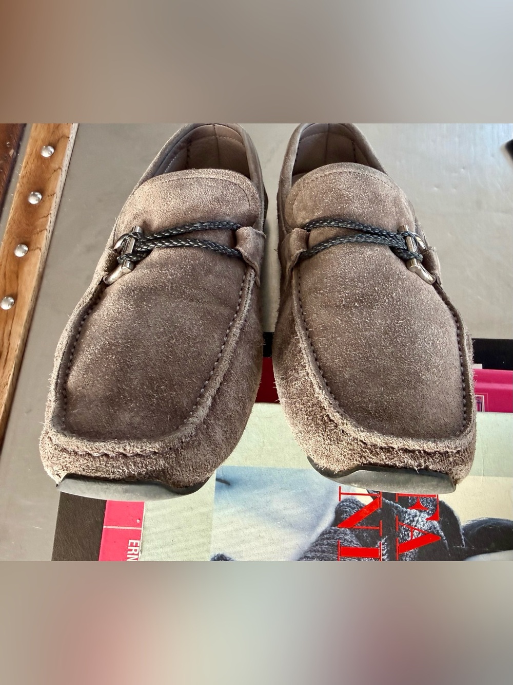 Salvatore Ferragamo Suede Gancini Driving Loafers – Men’s 10 D - Picture 2 of 16